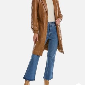 Elie Tahari Faux Leather Coat